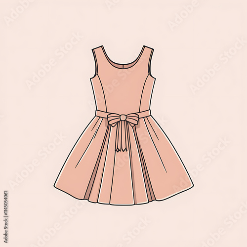 Illustration of a kids dress