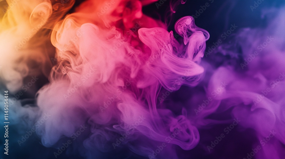 An artistic blend of colorful smoke swirling in vibrant hues, creating a mesmerizing abstract background. An artistic blend of colorful smoke swirling in vibrant hues, creating a mesmerizing abstract background.