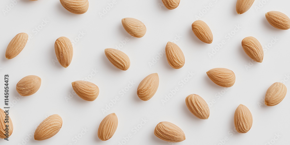 almonds isolated on white almonds isolated on white