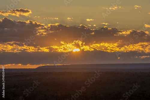 Sunrise at Morro do Jacurutu (Jacurutu Hill) in Jalapão State Park - Tocantins, Brazil photo