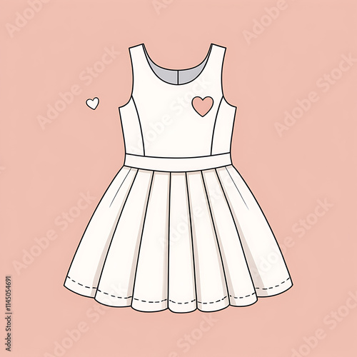 Illustration of a kids dress