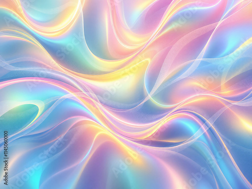 Wallpaper Mural Luminous abstract waves in vibrant colors, flowing dynamically with a futuristic, ethereal glow. Torontodigital.ca