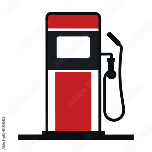 gas pump on white background