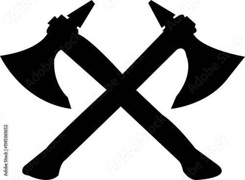 axe silhouette vector illustration. wood, market