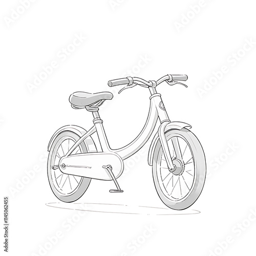 vintage bicycle isolated on white
