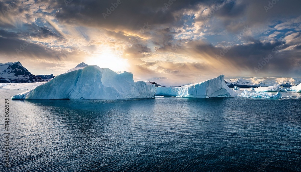 A landscape photography of an iceberg or glacier in the ocean or sea in the cold continent; giant iceberg or glacier floating in the ocean or sea; beautiful landscape A landscape photography of an iceberg or glacier in the ocean or sea in the cold continent; giant iceberg or glacier floating in the ocean or sea; beautiful landscape