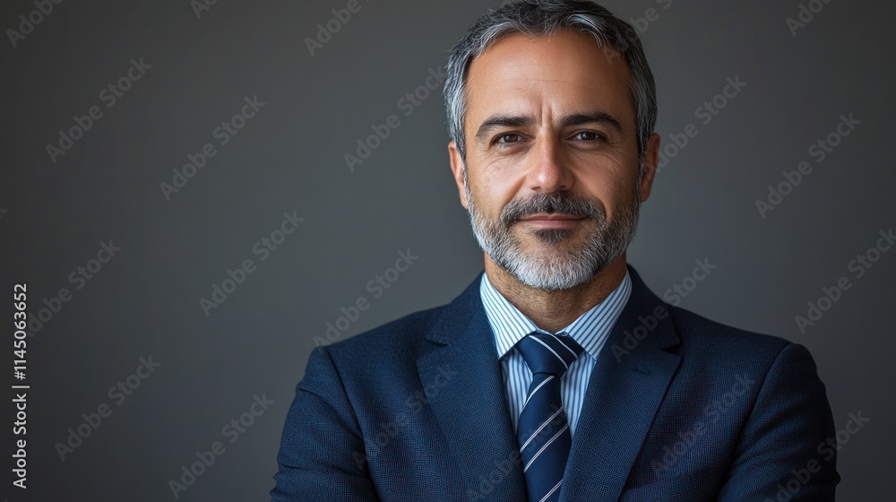 A confident businessman in a suit, showcasing professionalism and leadership. A confident businessman in a suit, showcasing professionalism and leadership.