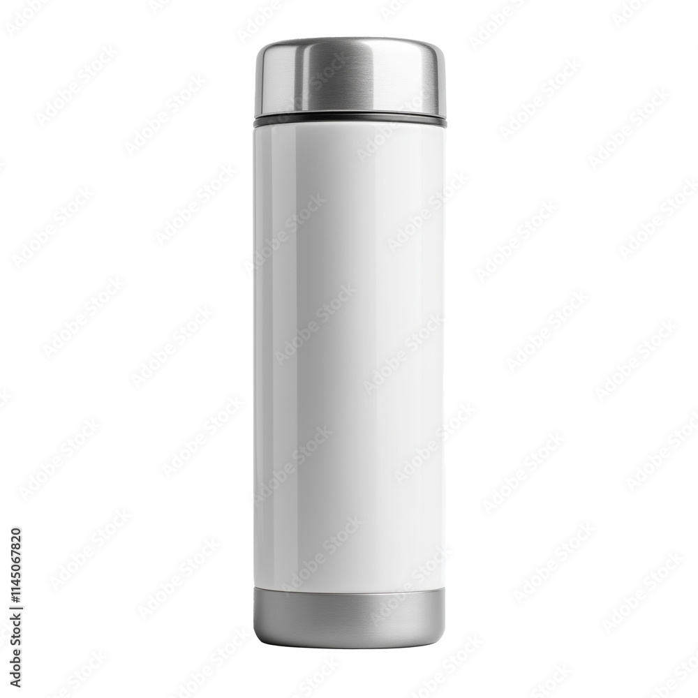 white thermos isolated on white white thermos isolated on white