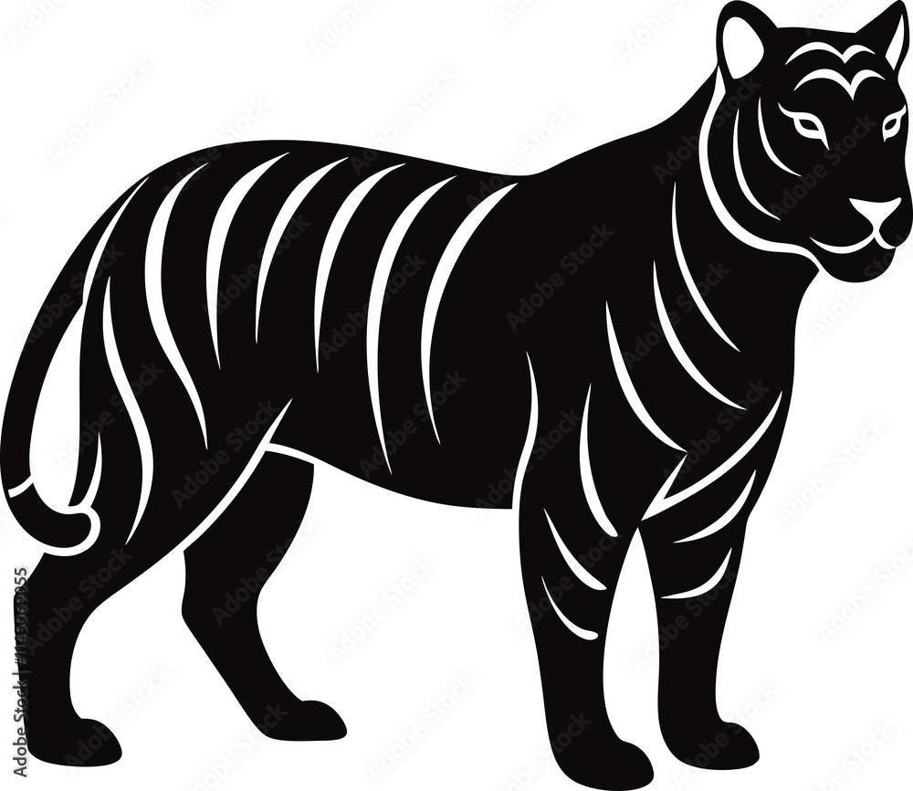 Fototapeta premium tiger silhouette 