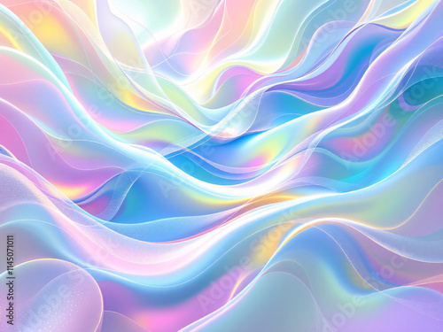 Wallpaper Mural Abstract background with flowing beige and blue waves in a smooth, calming pattern. Torontodigital.ca