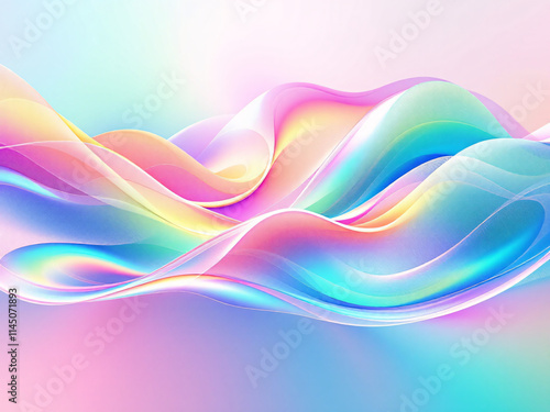 Wallpaper Mural Abstract background with flowing beige and blue waves in a smooth, calming pattern. Torontodigital.ca