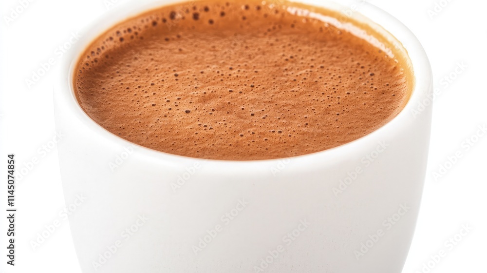 Obraz premium Close-up of espresso in a white cup. (1)