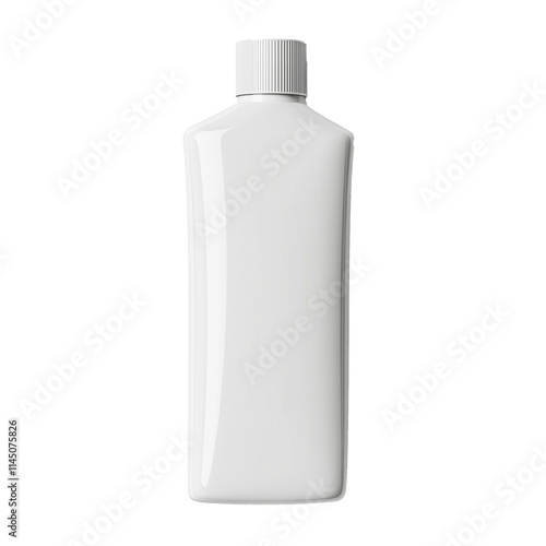 white plastic bottle isolated