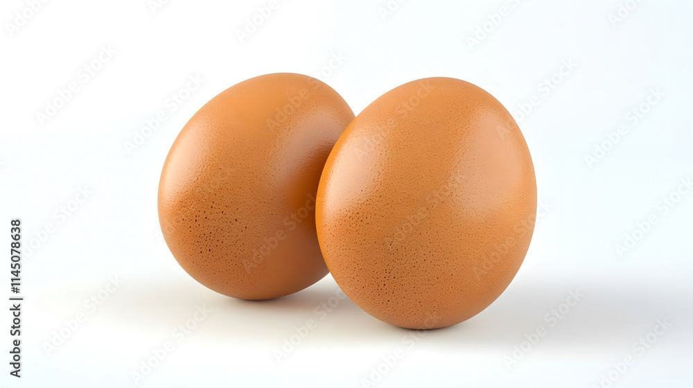 Two eggs isolated on a white background. Two eggs isolated on a white background.
