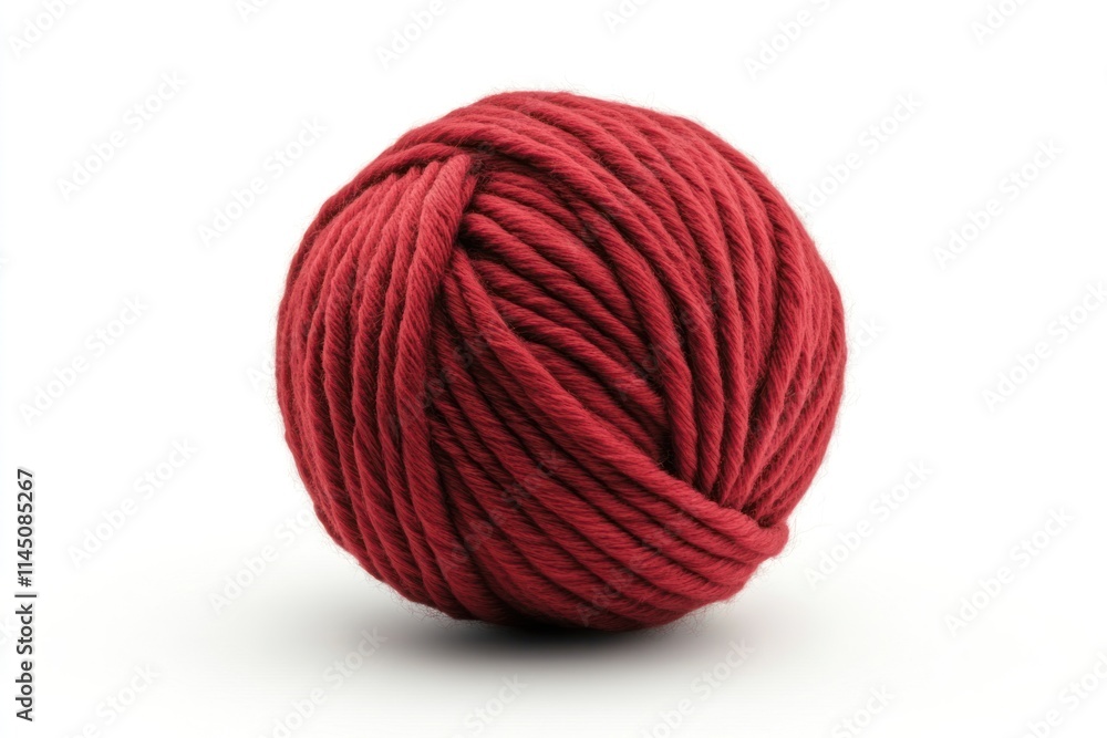 Red yarn ball isolated on white background. Red yarn ball isolated on white background.