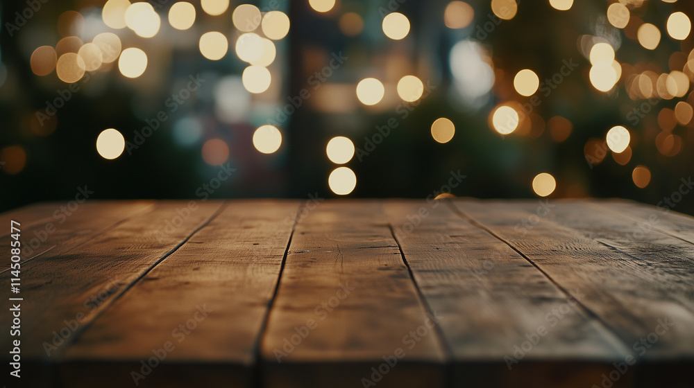 Rustic Wooden Table Surface with Soft Ambient Lighting in a Cozy Setting Rustic Wooden Table Surface with Soft Ambient Lighting in a Cozy Setting