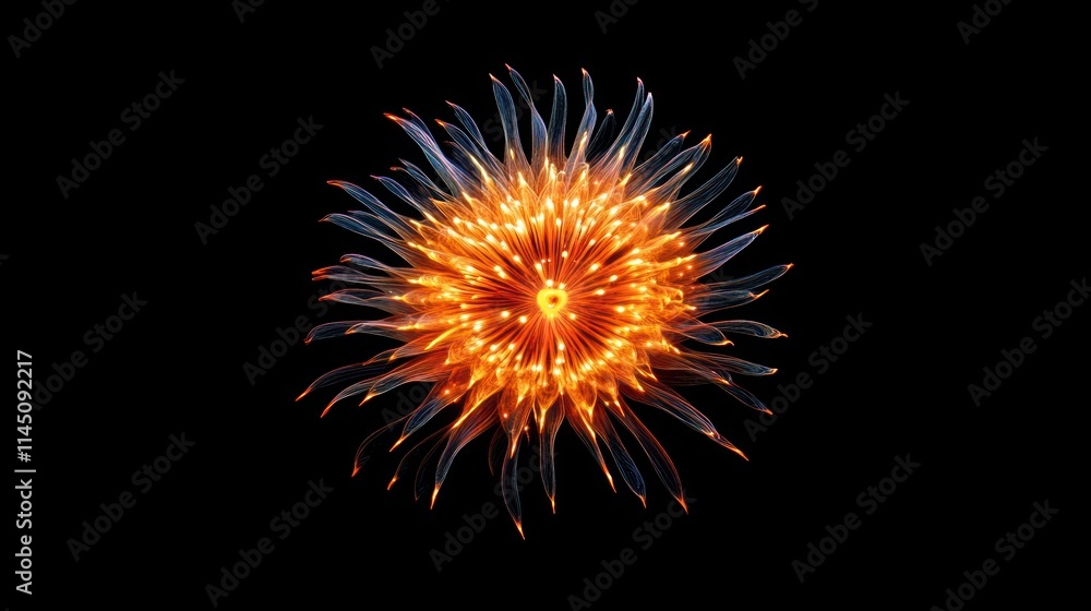 Fototapeta premium A colorful display of fireworks lighting up the night sky, symbolizing celebration and joy during New Year's Day.