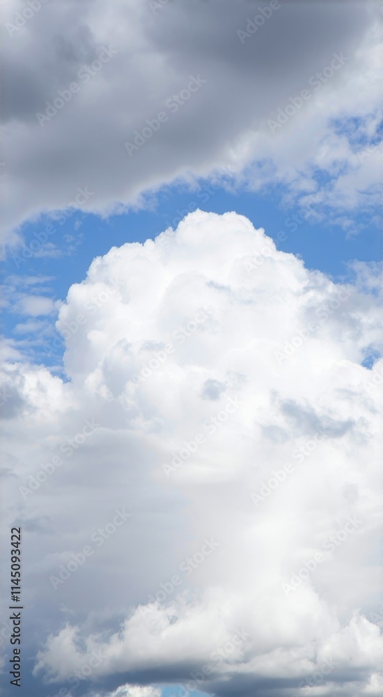 Fototapeta premium Large cloud that is in the sky over a field