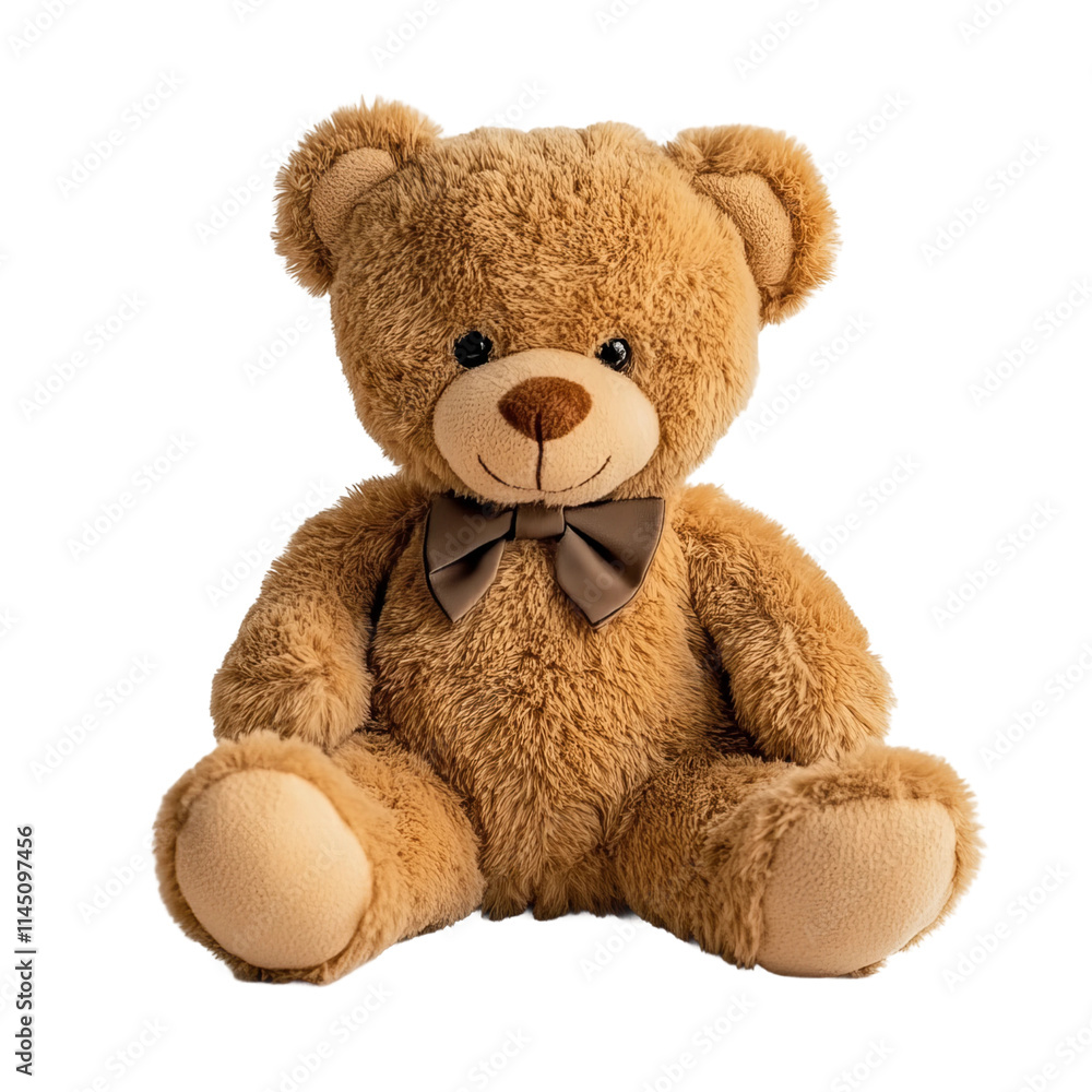 Fototapeta premium brown teddy bear plush toy white background