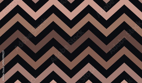 Seamless minimal mocha mousse color zigzag vector pattern