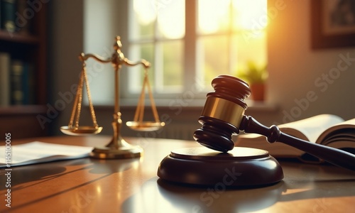 Legal office judge s gavel scales of justice
