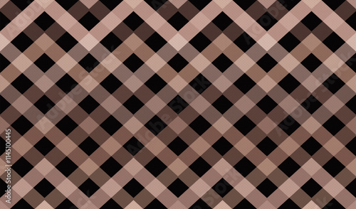 Seamless mocha mousse color gingham vector pattern