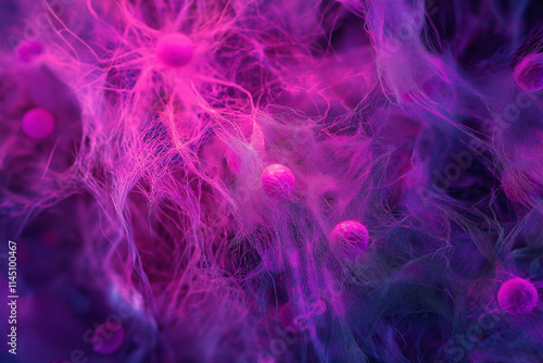 Microscopic view of loose connective tissue. Medical background