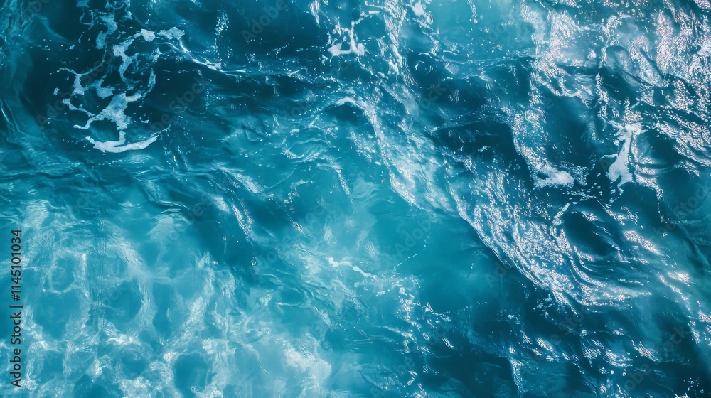 Top view of raging water texture background for overlay. Raging blue ocean top view Top view of raging water texture background for overlay. Raging blue ocean top view