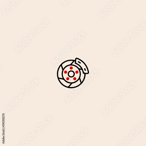 Car brake pad icon flat vector design.