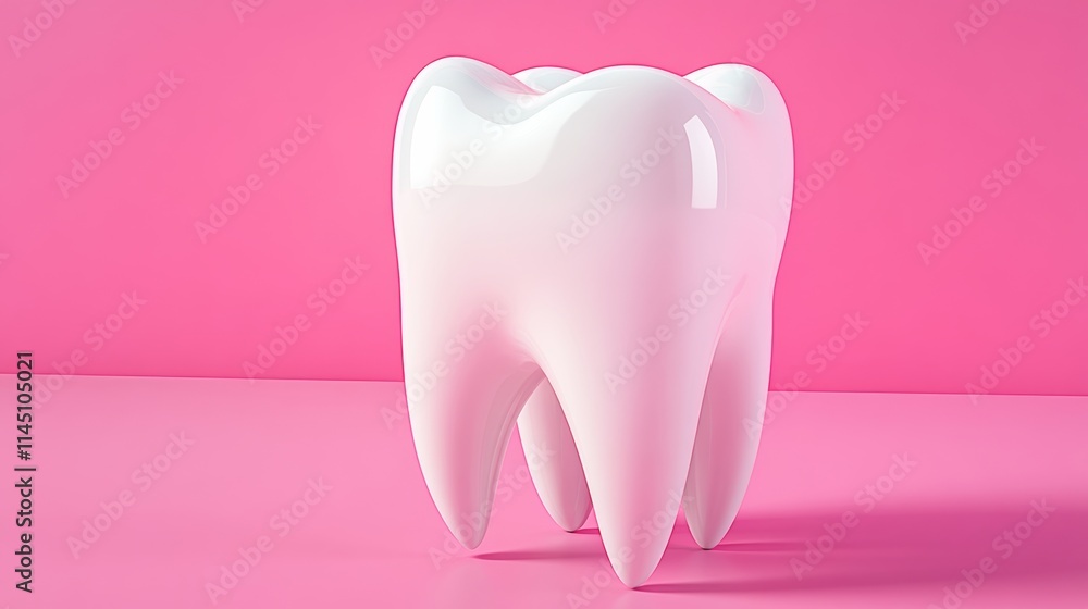 White tooth is shown on a pink background. The tooth is the main focus of the image, and it is a model or a drawing of a tooth. The pink background adds a sense of warmth and softness to the image White tooth is shown on a pink background. The tooth is the main focus of the image, and it is a model or a drawing of a tooth. The pink background adds a sense of warmth and softness to the image