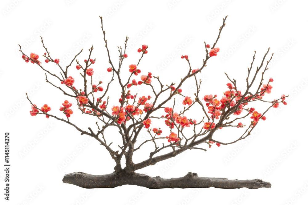 Plum blossoms branches isolated for chinese new year Plum blossoms branches isolated for chinese new year