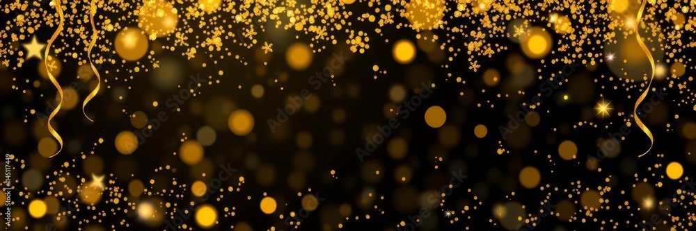Gold glitter particles in a vector background, luxury, effect Gold glitter particles in a vector background, luxury, effect