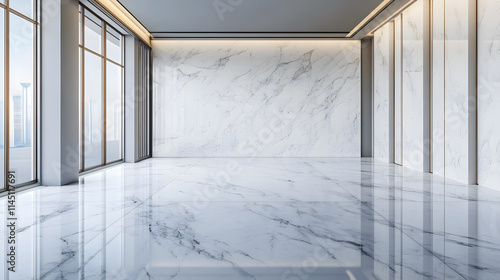 White marble flooring used as a studio backdrop for displaying products.