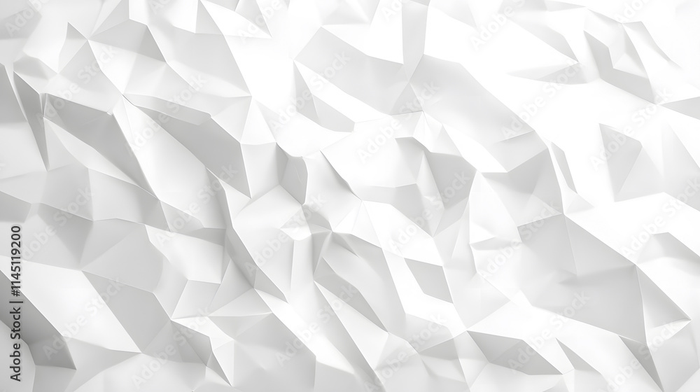 A white polygon textured background. A white polygon textured background.