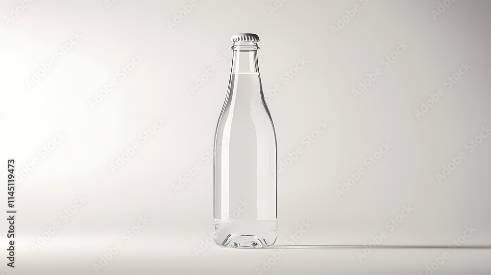A sleek bottle of effervescent water stands out against a crisp white backdrop, embodying a refreshing allure ideal for beverage promotions. Effervescent. Illustration A sleek bottle of effervescent water stands out against a crisp white backdrop, embodying a refreshing allure ideal for beverage promotions. Effervescent. Illustration