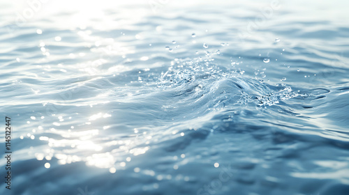 Blurred surface of calm white water, showcasing ripples, splashes, and bubbles with a shimmering texture.