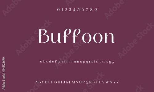 Sans serif font with vintage style typography. Alphabet vector font with Uppercase, lowercase, and number. Regular Bold font with uppercase dan lowercase variation.