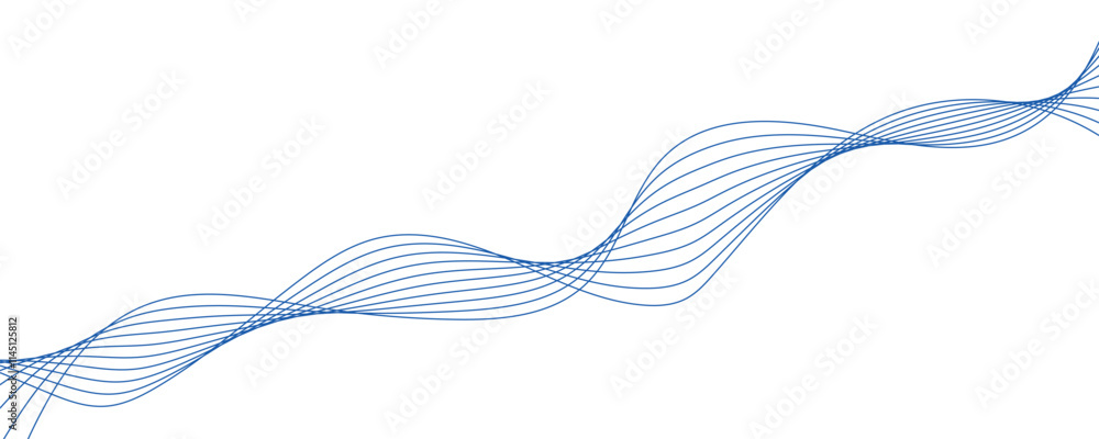 Fototapeta premium abstract blue wave vector background