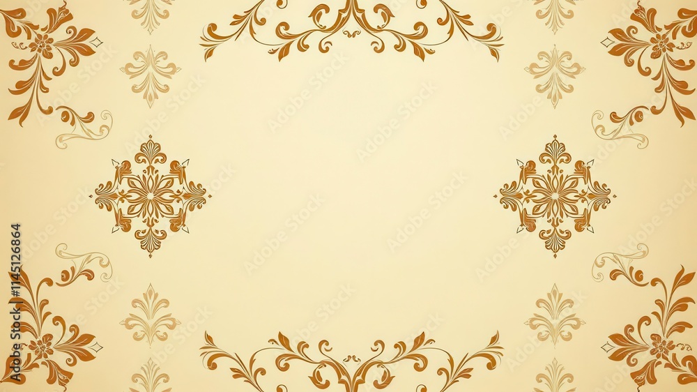 Subtle elegance of luxury cream background adorned with intricate floral pattern, decor, pattern Subtle elegance of luxury cream background adorned with intricate floral pattern, decor, pattern