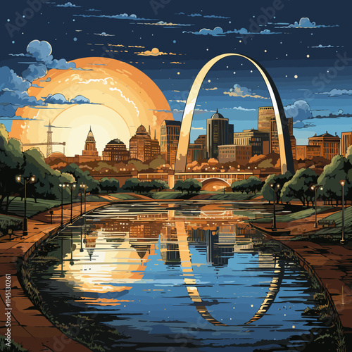 Gateway Arch - vector illustration