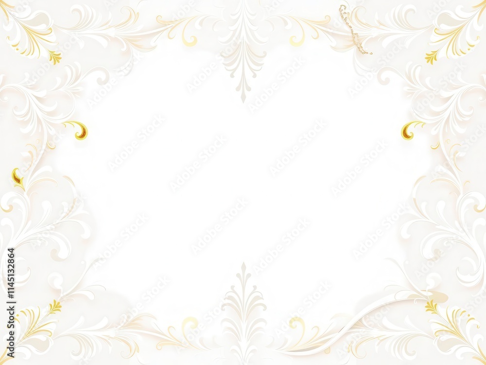 Intricate gold and white baroque wallpaper design with swirling floral patterns and ornate details, background, swirling, baroque Intricate gold and white baroque wallpaper design with swirling floral patterns and ornate details, background, swirling, baroque