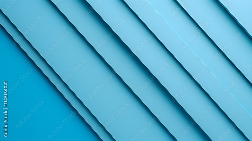 Fototapeta premium Abstract background with multiple layered blue diagonal stripes, creating a sleek and modern design for futuristic and professional concepts.