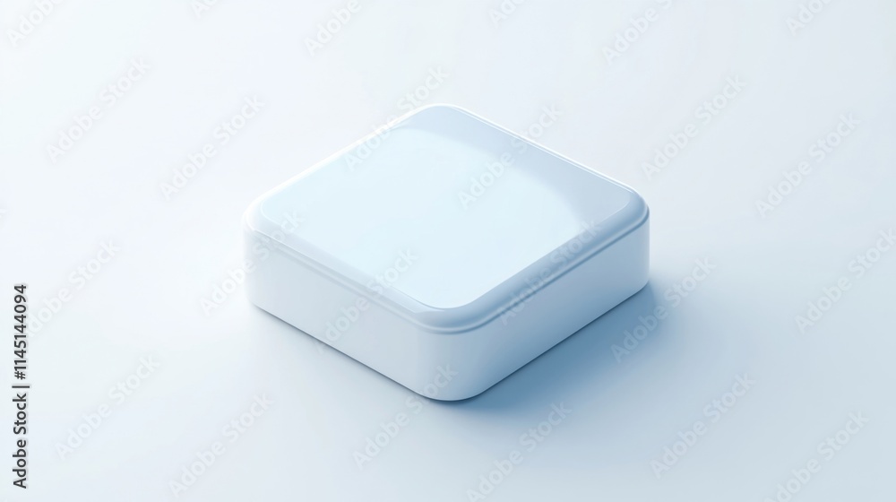 a white square box with a lid on a white surface a white square box with a lid on a white surface