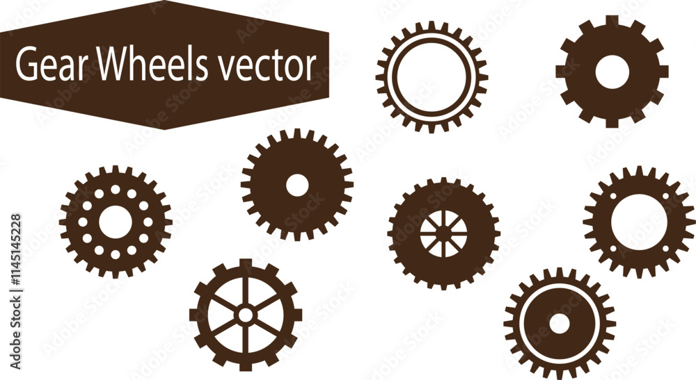 Gear wheels vector Gear wheels vector