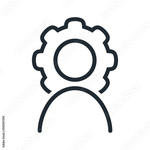 Person development management icon. Illustration vector