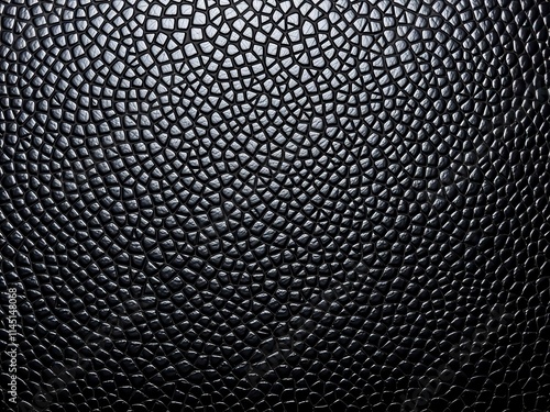 Black leather texture with intricate grain and luxurious sheen, sophisticated, glossy