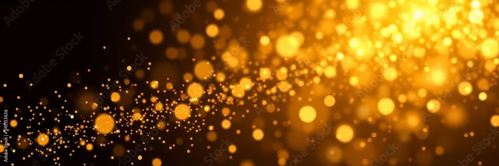 Fototapeta premium Gold glitter particles in vector format, perfect for backgrounds, invitations, and designs, shiny, particles, decoration