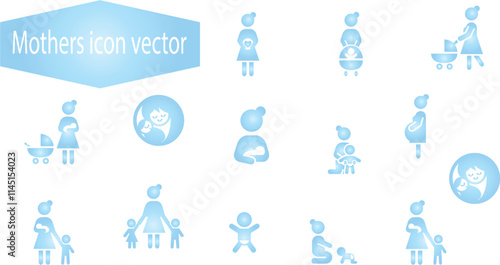 Mothers icon vector