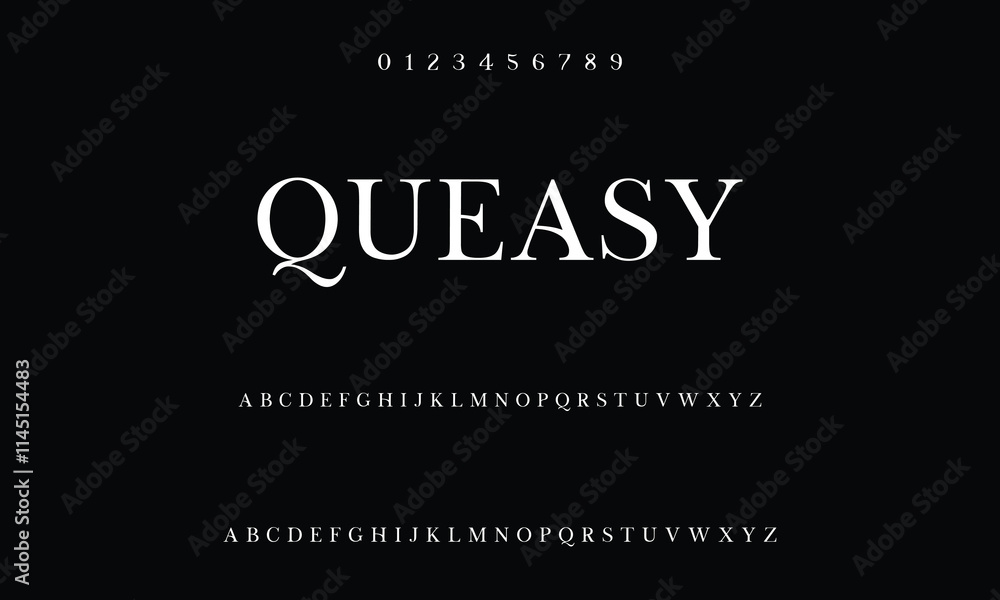 Elegant and modern serif alphabet font uppercase and numberfonts victorian typeface Elegant and modern serif alphabet font uppercase and numberfonts victorian typeface