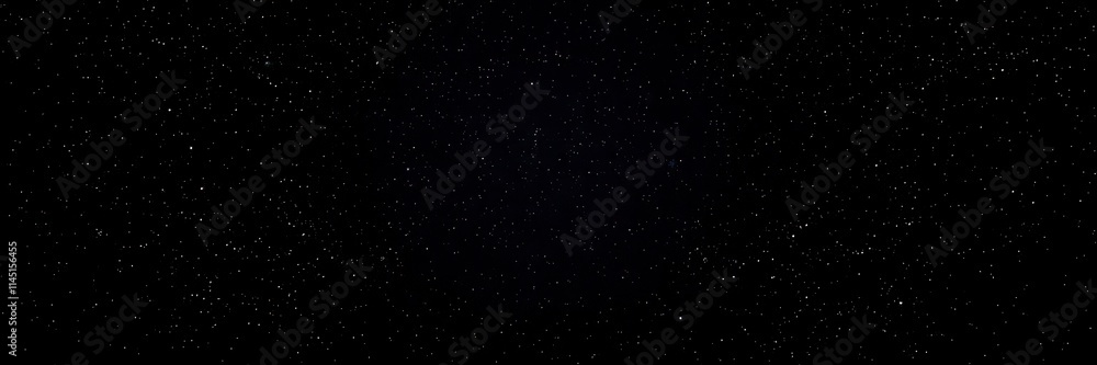 Fototapeta premium Night sky filled with glittering stars against a dark background, sparkling, galaxy, peaceful